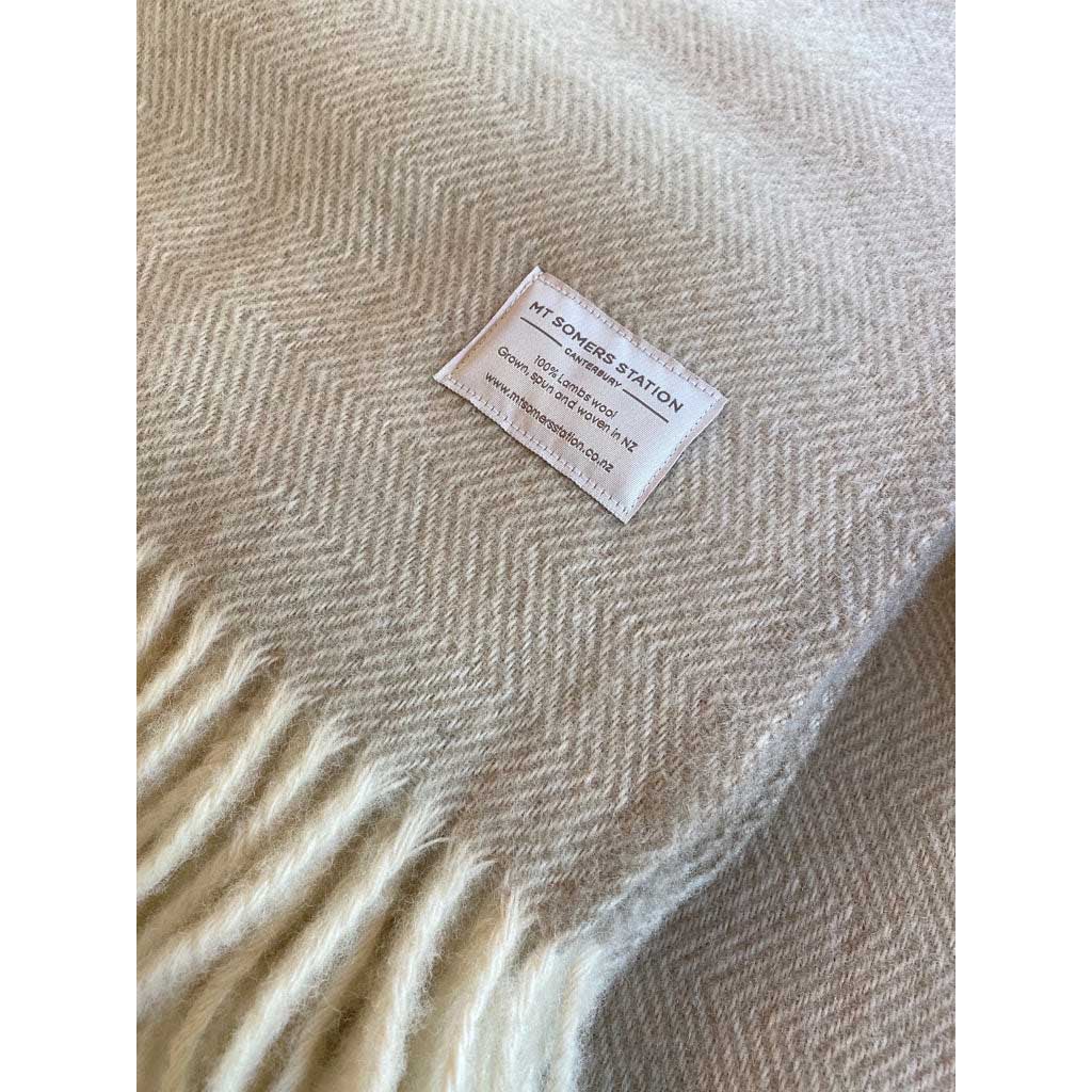 Mt Somers Station Lambs Wool Throw 150x180cm